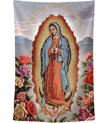 GUADALUPE 壁掛け マリア グアダルーペ マリア ウッドフレーム セピア 壁掛け 立てかけ